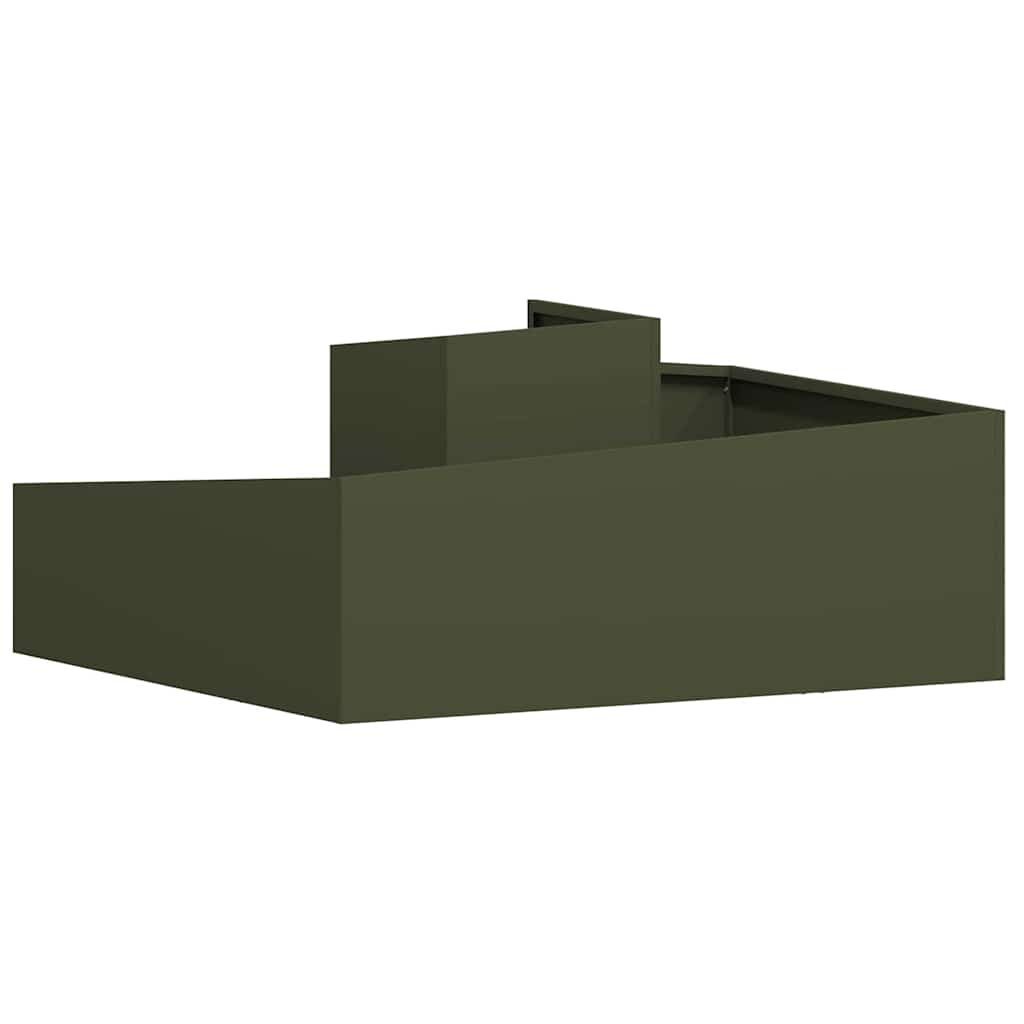 Vaso da giardino Verde Oliva 100 x 100 x 50 cm