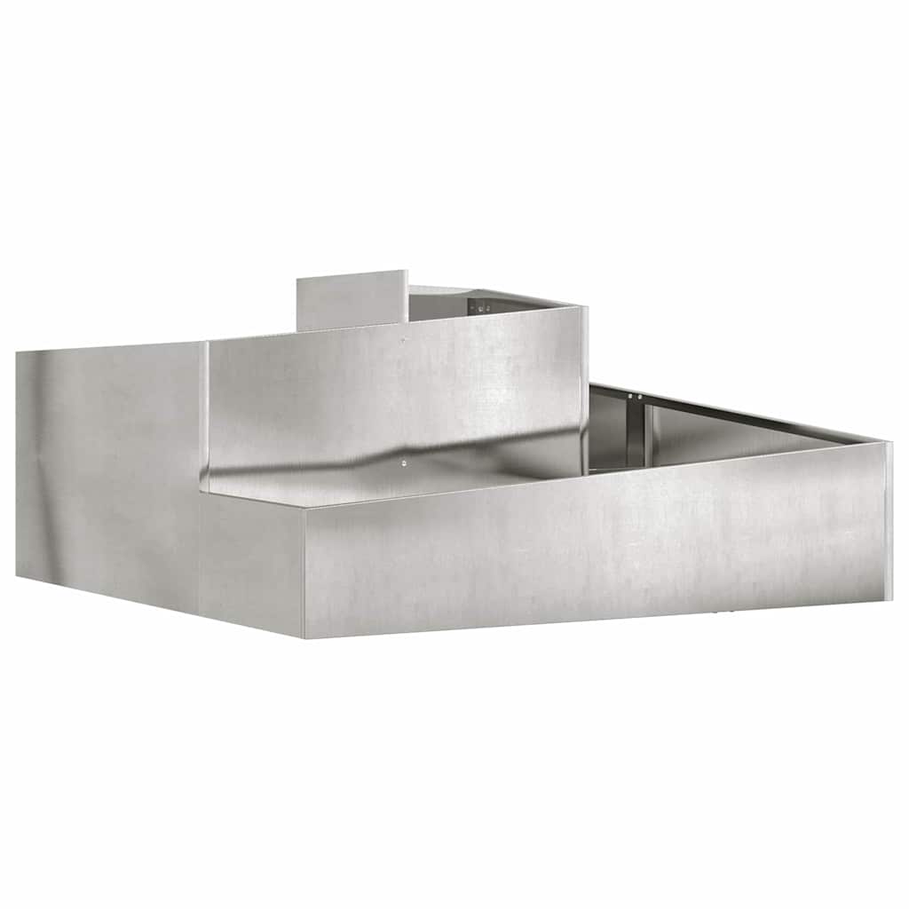 Vaso da giardino Argento 100 x 100 x 50 cm Acciaio Inox