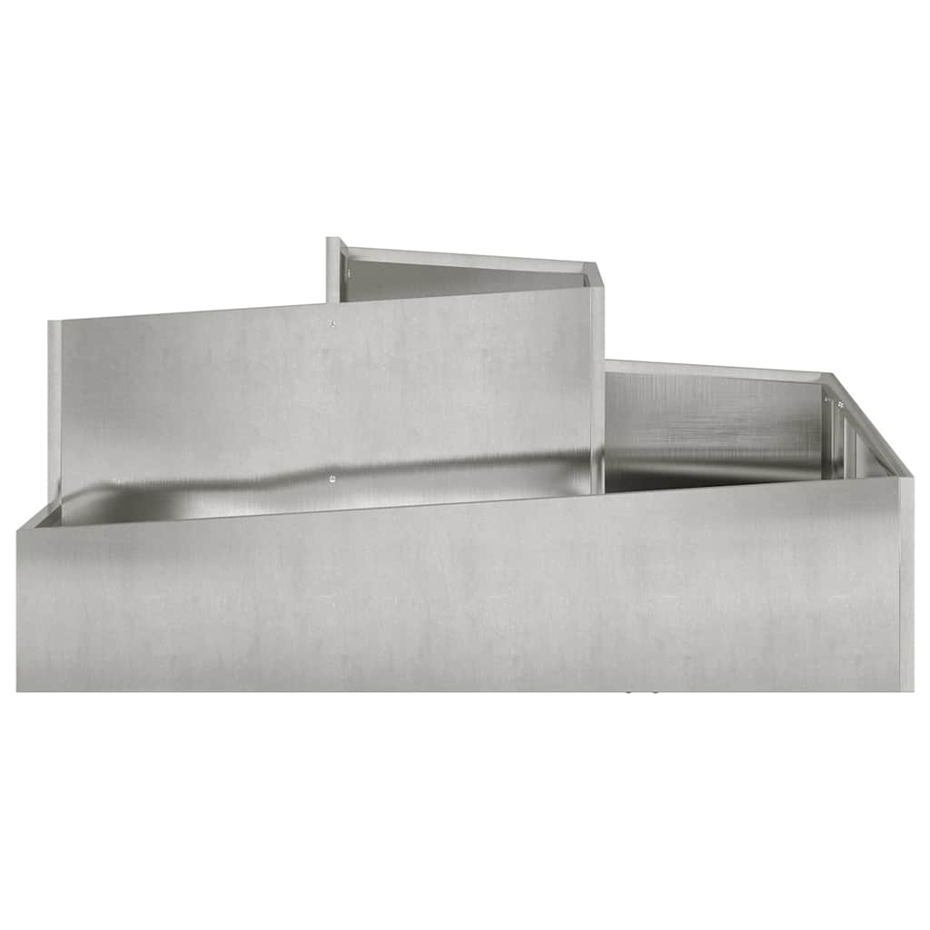 Vaso da giardino Argento 100 x 100 x 50 cm Acciaio Inox