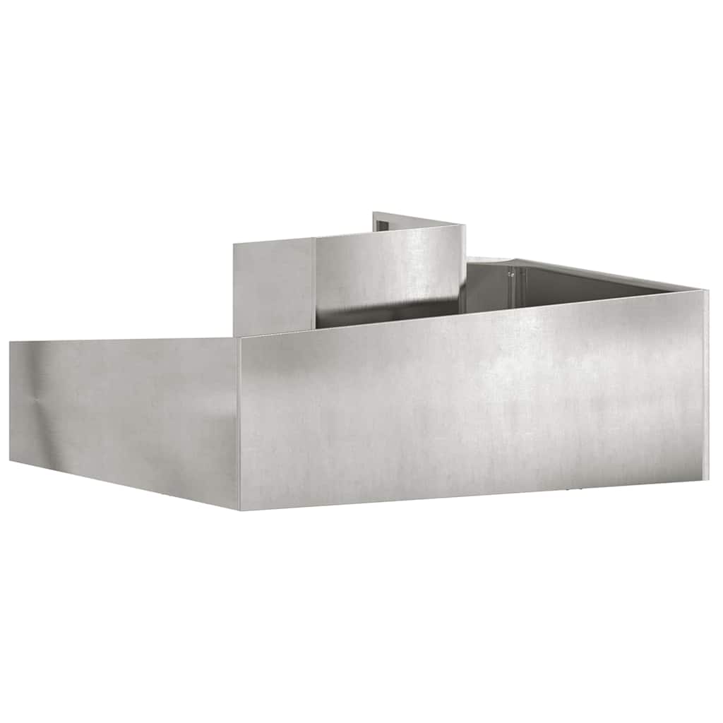Vaso da giardino Argento 100 x 100 x 50 cm Acciaio Inox