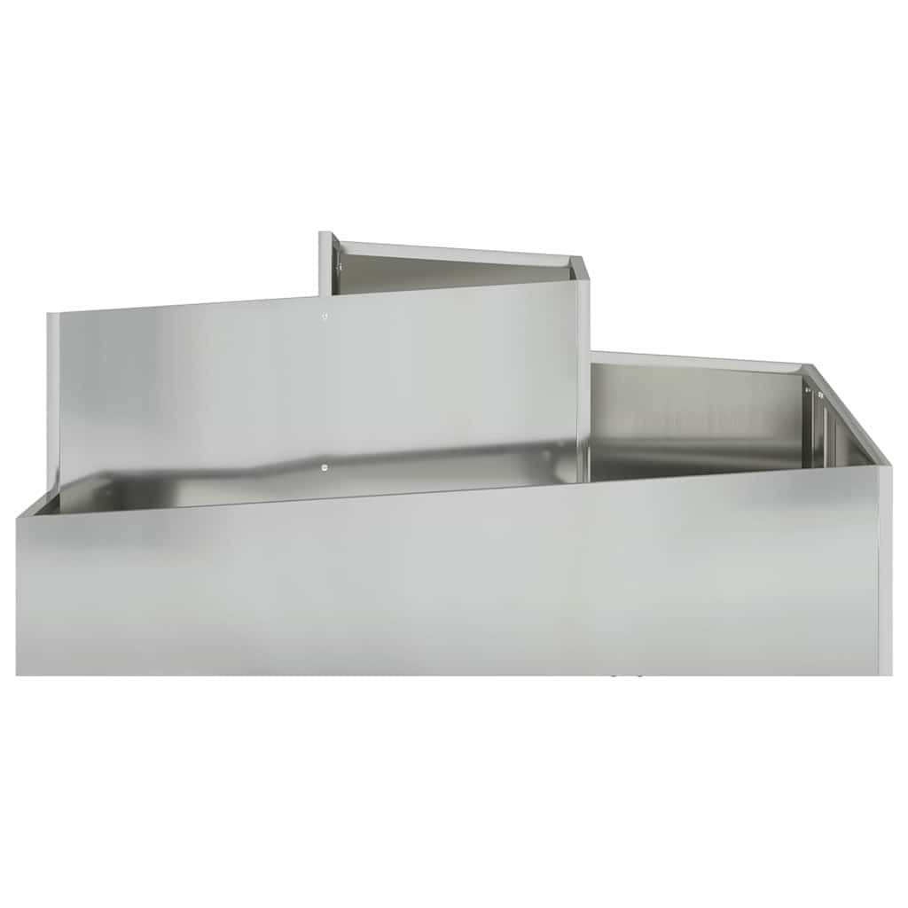 Vaso da giardino Argento 100 x 100 x 50 cm Acciaio zincato