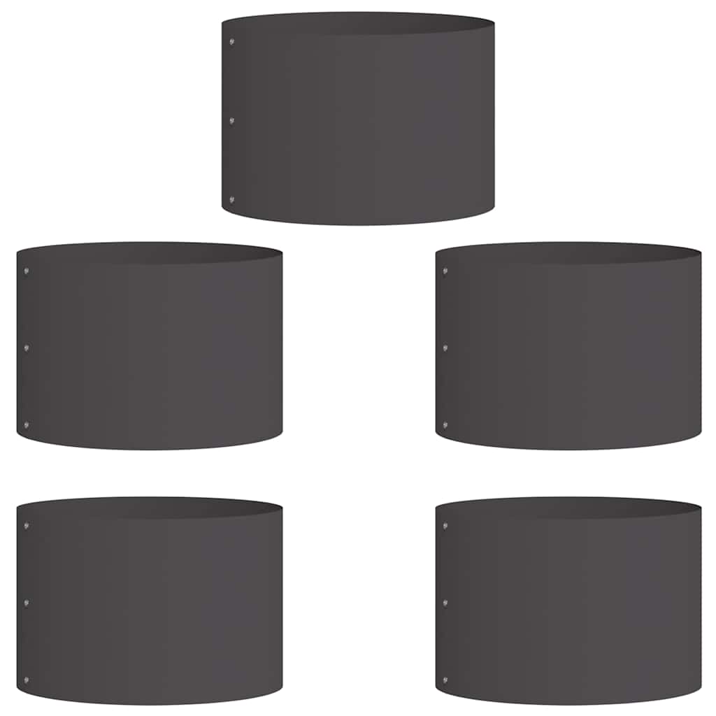 Anello per vaso 5 pz Nero 30 x 30 x 20 cm