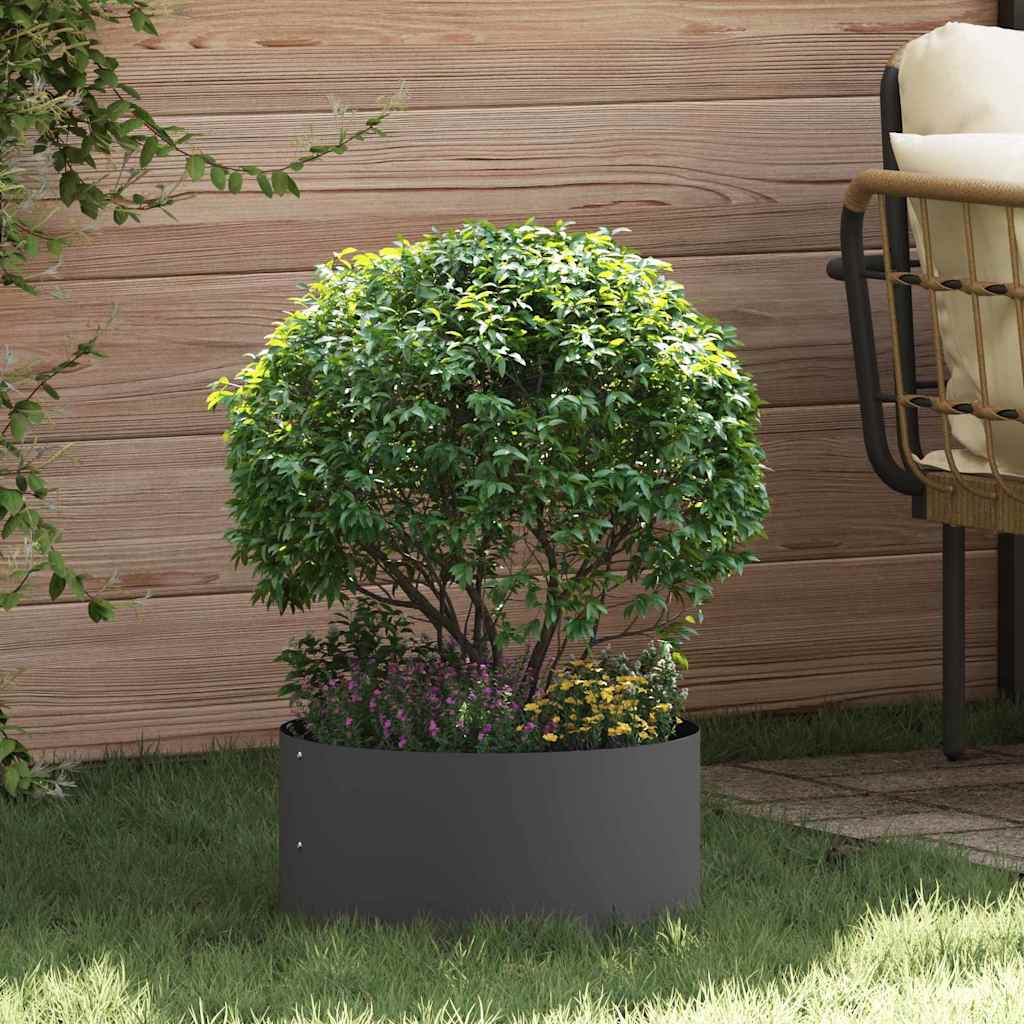 Anello per vaso Nero 40 x 40 x 20 cm Acciaio laminato a freddo