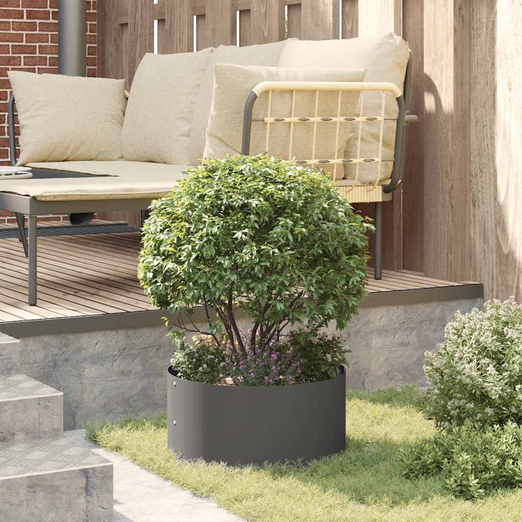 Anello per vaso Nero 40 x 40 x 20 cm Acciaio laminato a freddo