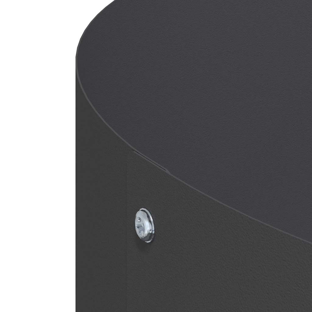 Anello per vaso Nero 40 x 40 x 20 cm Acciaio laminato a freddo