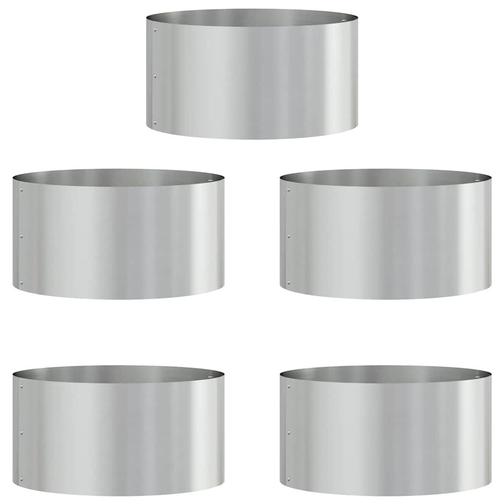 Anello per vaso 5 pz Argento 40 x 40 x 20 cm Acciaio zincato