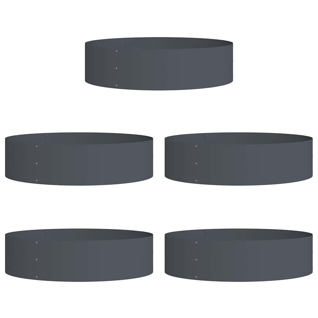 Anello per vaso 5 pz Antracite 80 x 80 x 20 cm