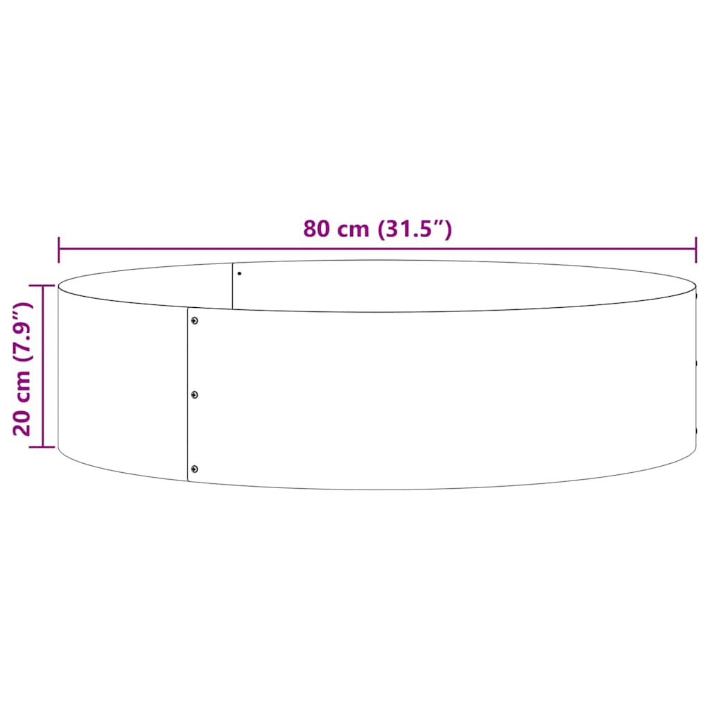 Anello per vaso 5 pz Argento 80 x 80 x 20 cm
