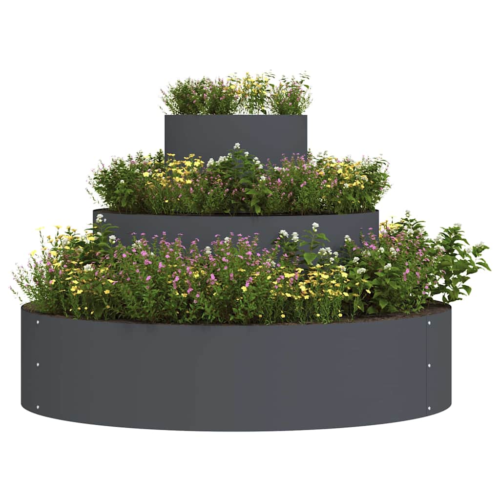 Vaso da giardino Antracite 90 x 90 x 20 cm
