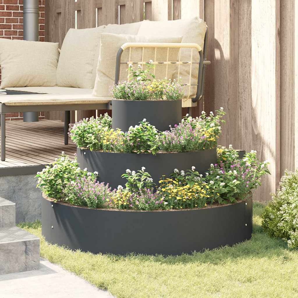 Vaso da giardino Antracite 90 x 90 x 20 cm