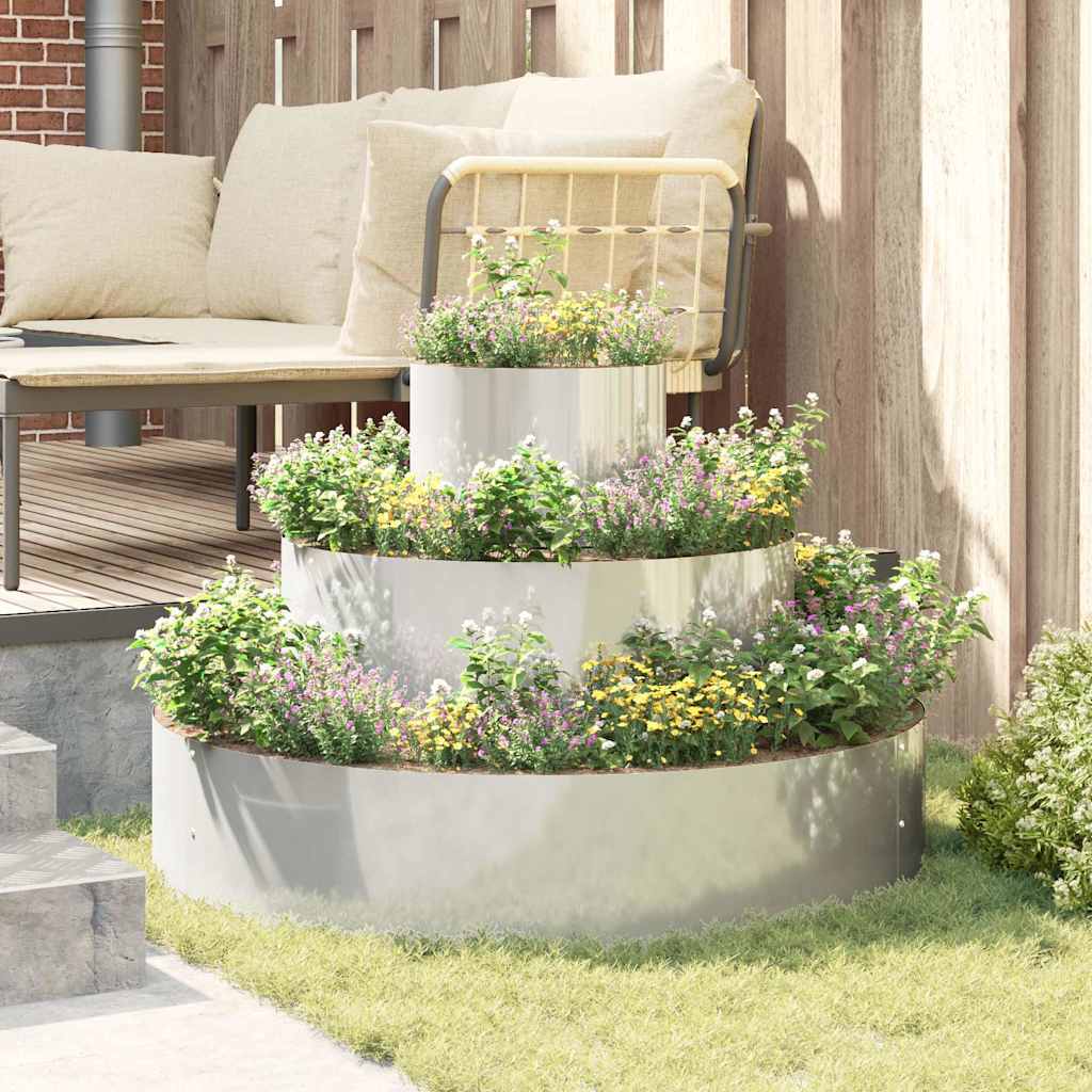 Vaso da giardino Argento 90 x 90 x 20 cm Acciaio zincato