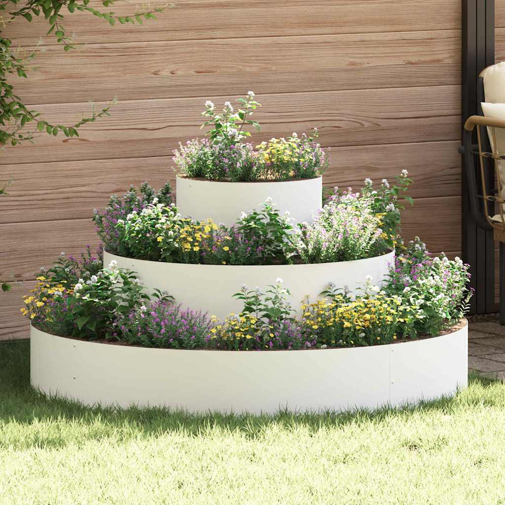 Vaso da giardino Bianco 120 x 120 x 20 cm