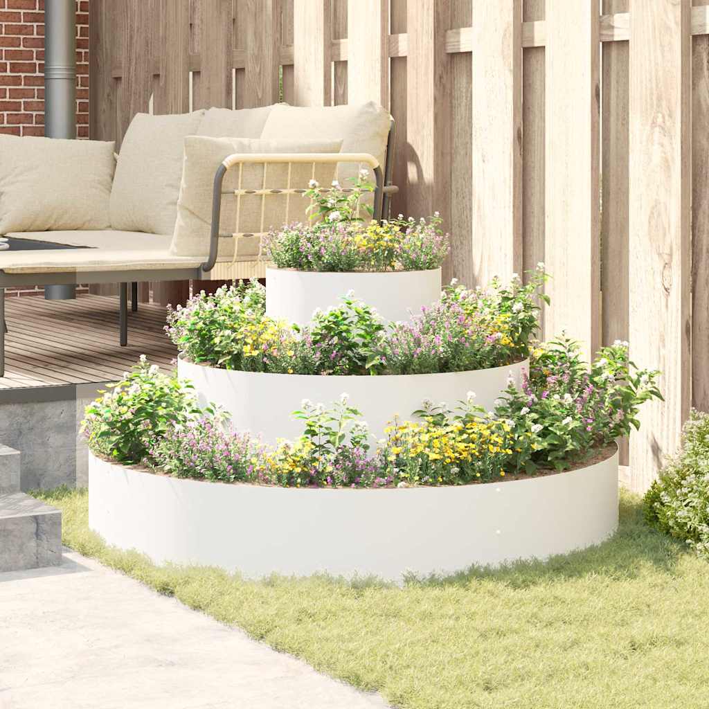 Vaso da giardino Bianco 120 x 120 x 20 cm