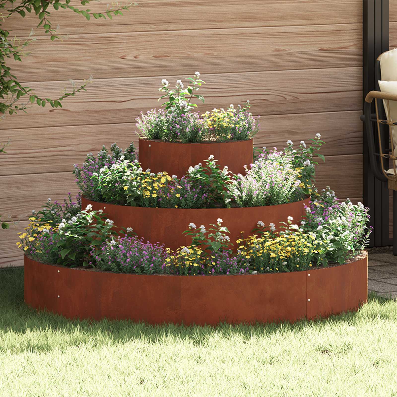 Vaso da giardino Ruggine 120 x 120 x 20 cm