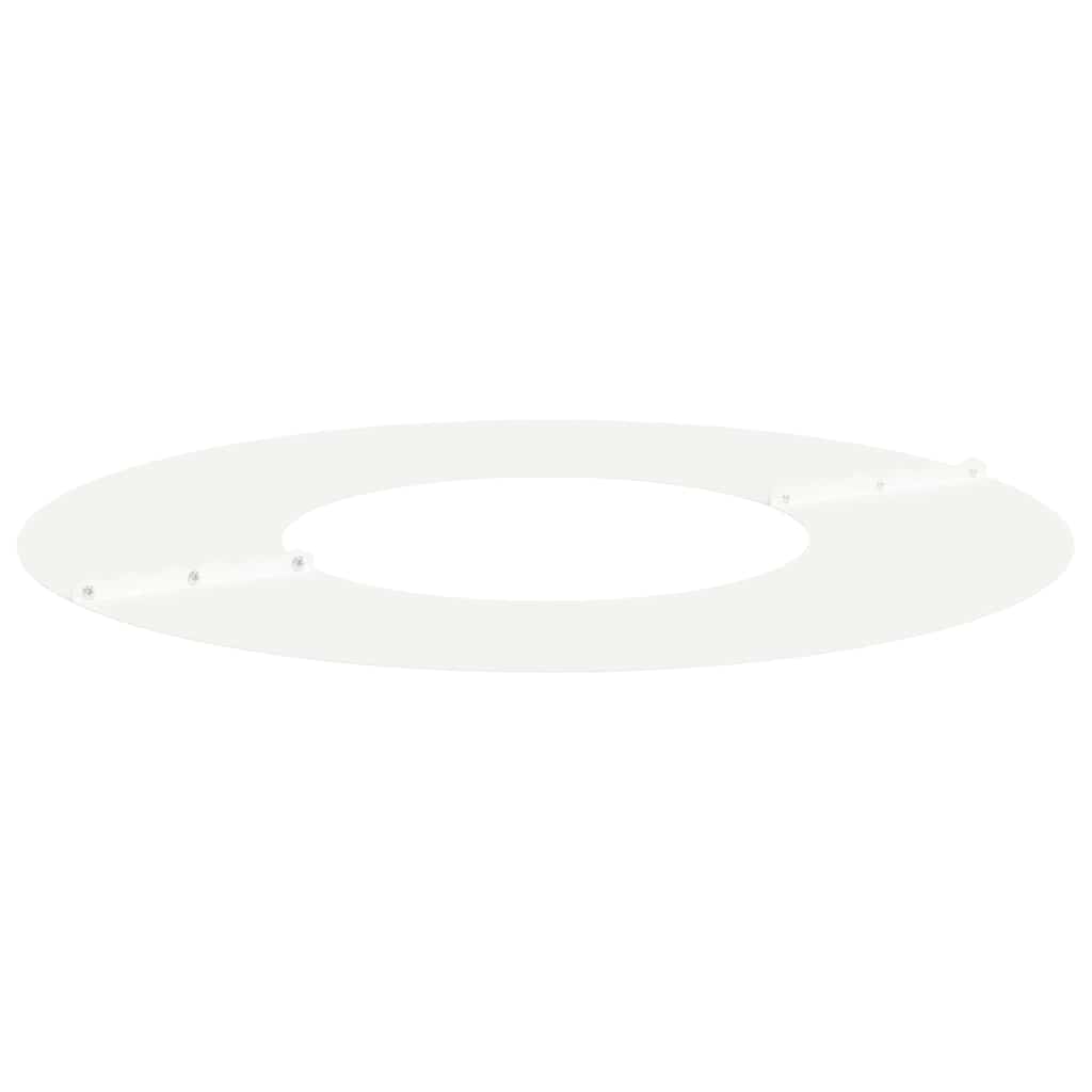 adatto per Anelli d'Albero Piatto 5 pz Bianco Ø30/60 cm Acciaio