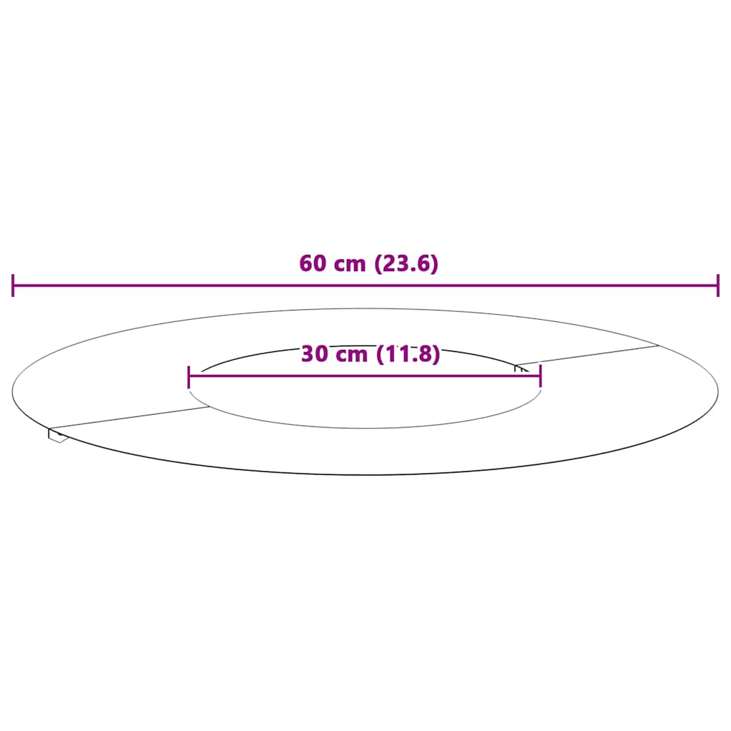 adatto per Anello d'Albero Piatto Argento Ø30/60 cm