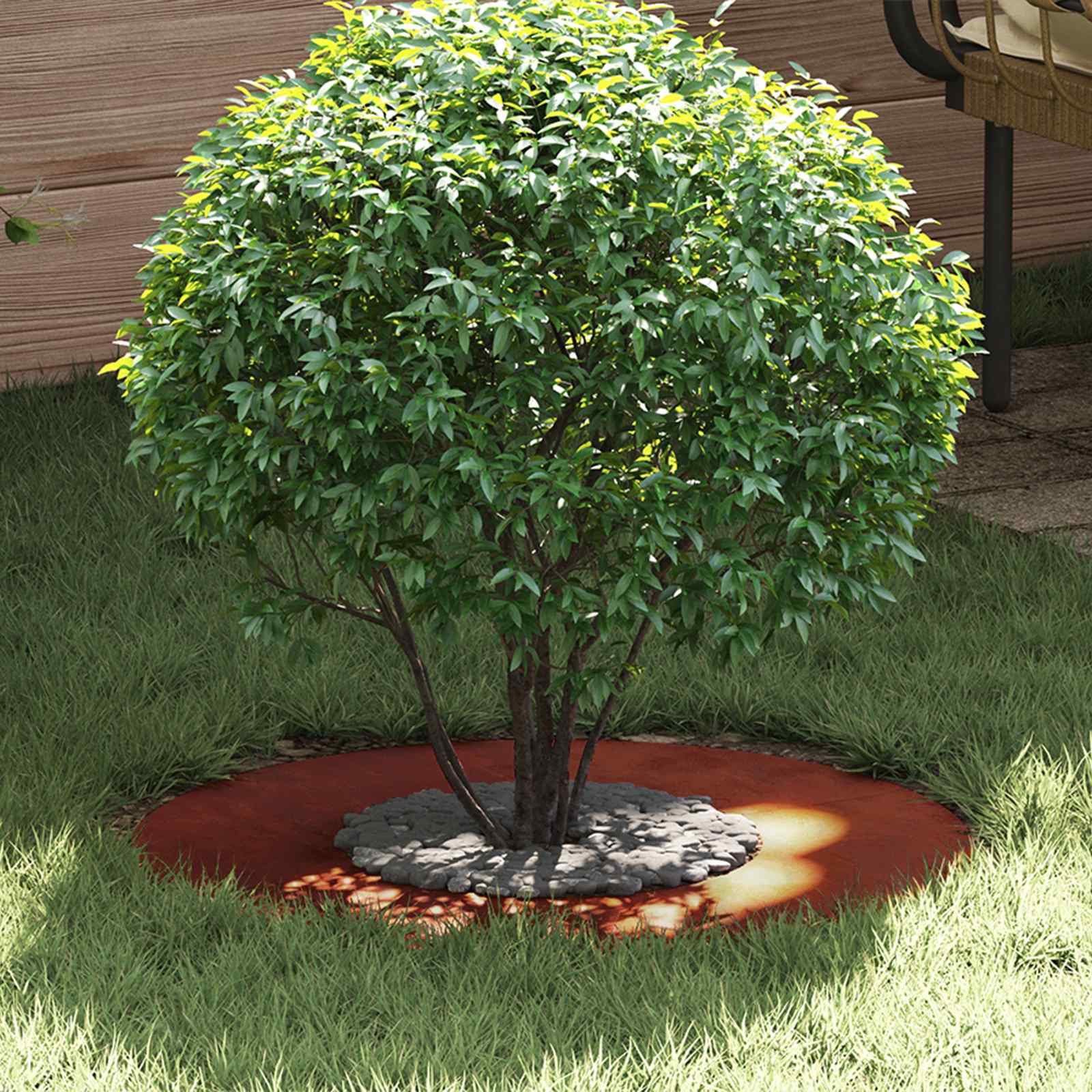 adatto per Anello d'Albero Piatto Ruggine Ø30/60 cm
