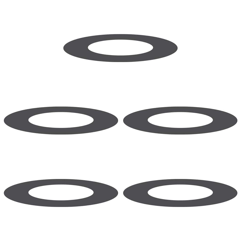 adatto per Anelli d'Albero Piatto 5 pz Nero Ø40/70 cm Acciaio