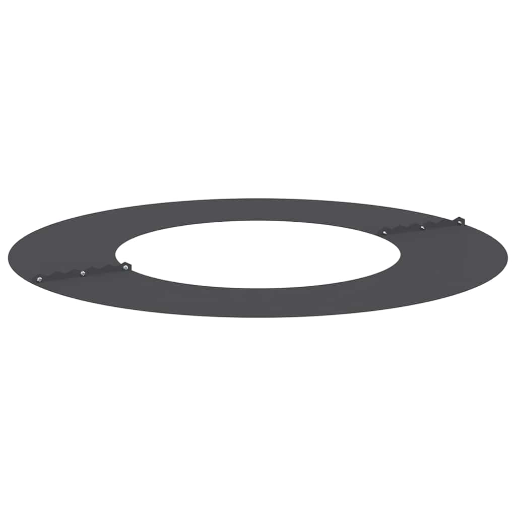 adatto per Anelli d'Albero Piatto 5 pz Nero Ø40/70 cm Acciaio