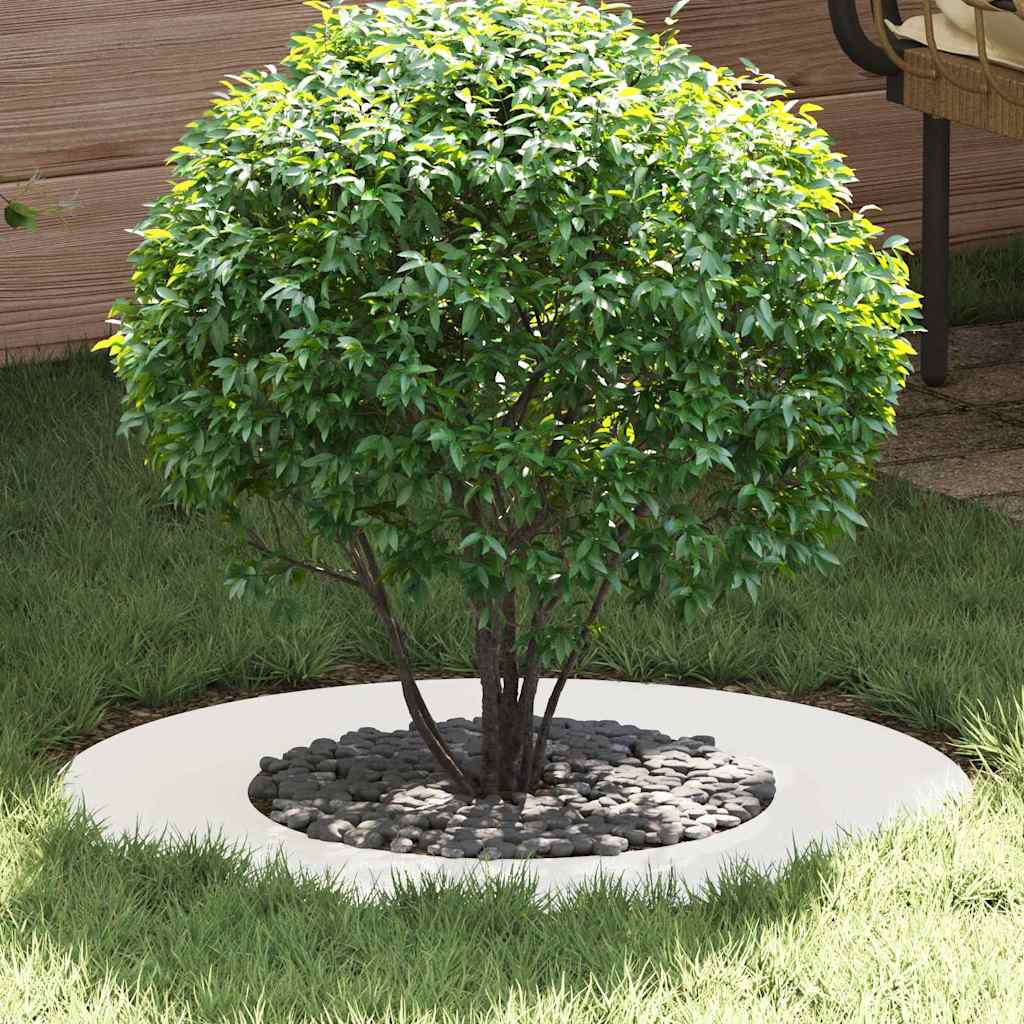 adatto per Anelli d'Albero Piatto 5 pz Bianco Ø40/70 cm Acciaio