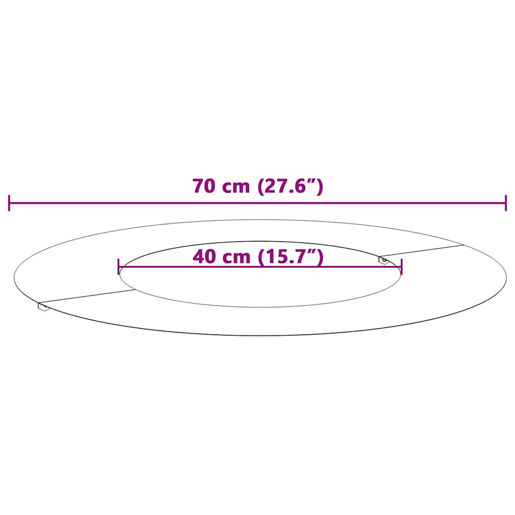 adatto per Anelli d'Albero Piatto 5 pz Argento Ø40/70 cm