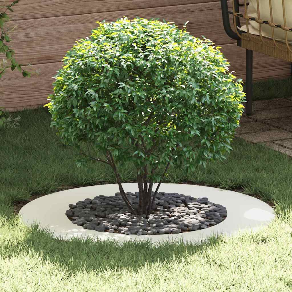 adatto per Anelli d'Albero Piatto 5 pz Bianco Ø50/80 cm Acciaio