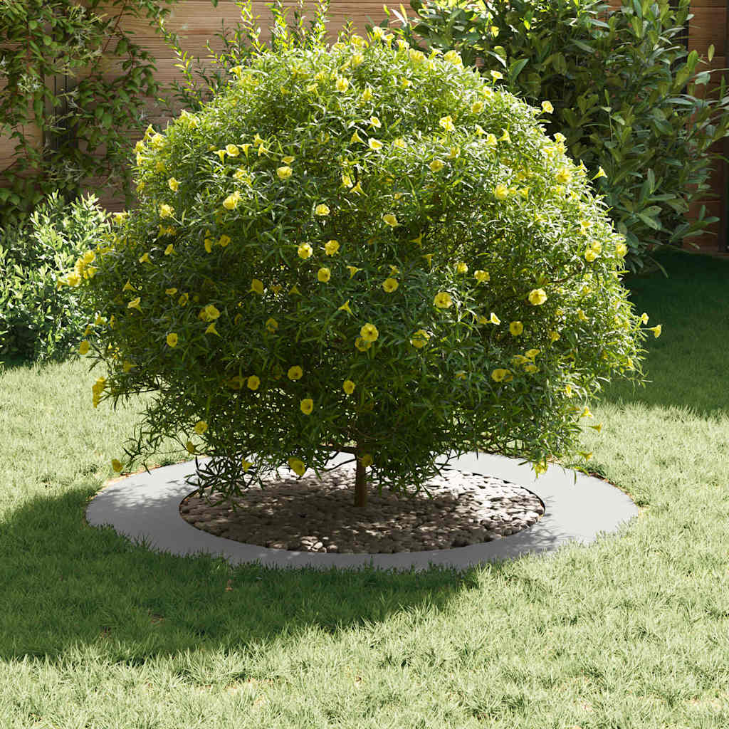 adatto per Anelli d'Albero Piatto 5 pz Bianco Ø60/90 cm Acciaio
