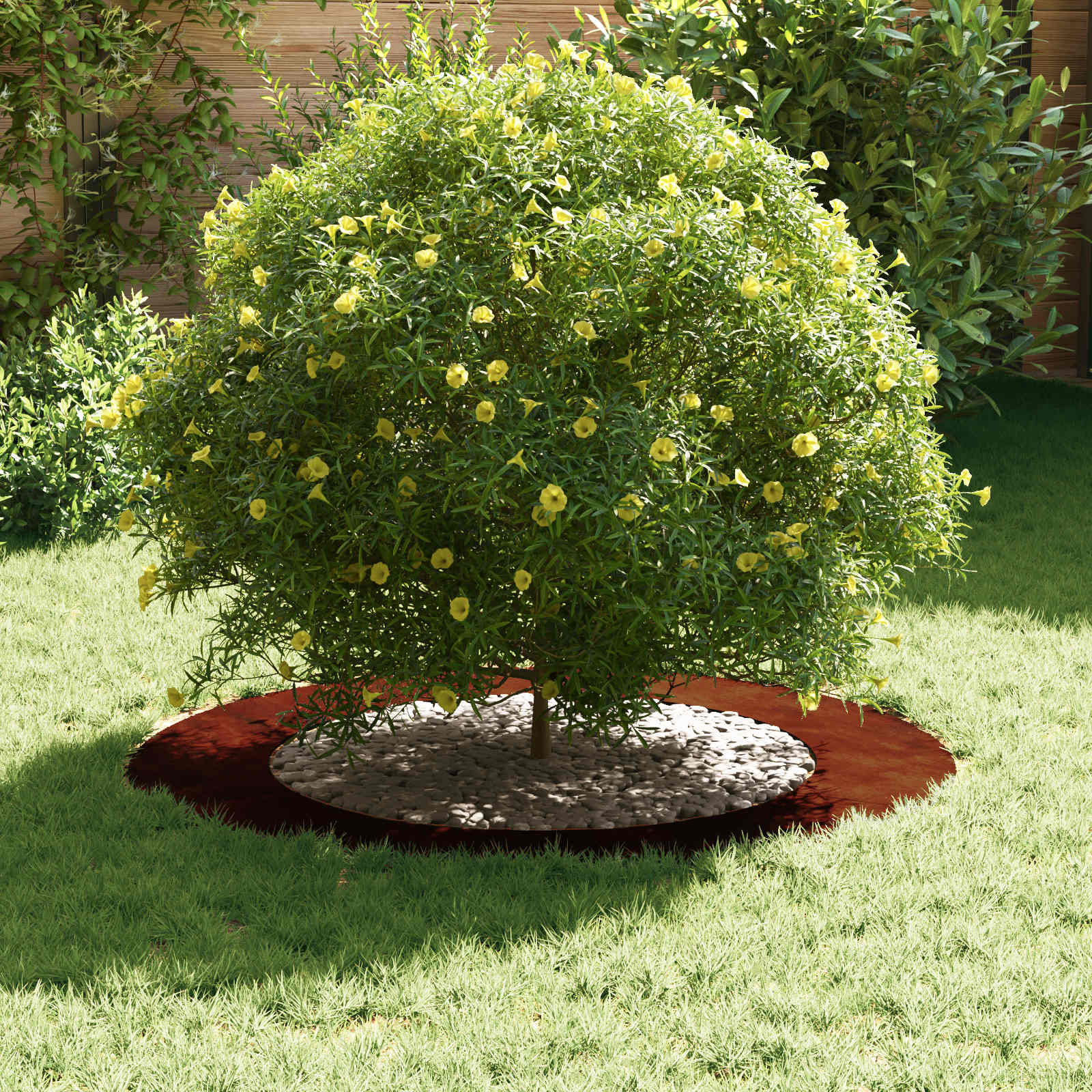 adatto per Anello d'Albero Piatto Ruggine Ø60/90 cm