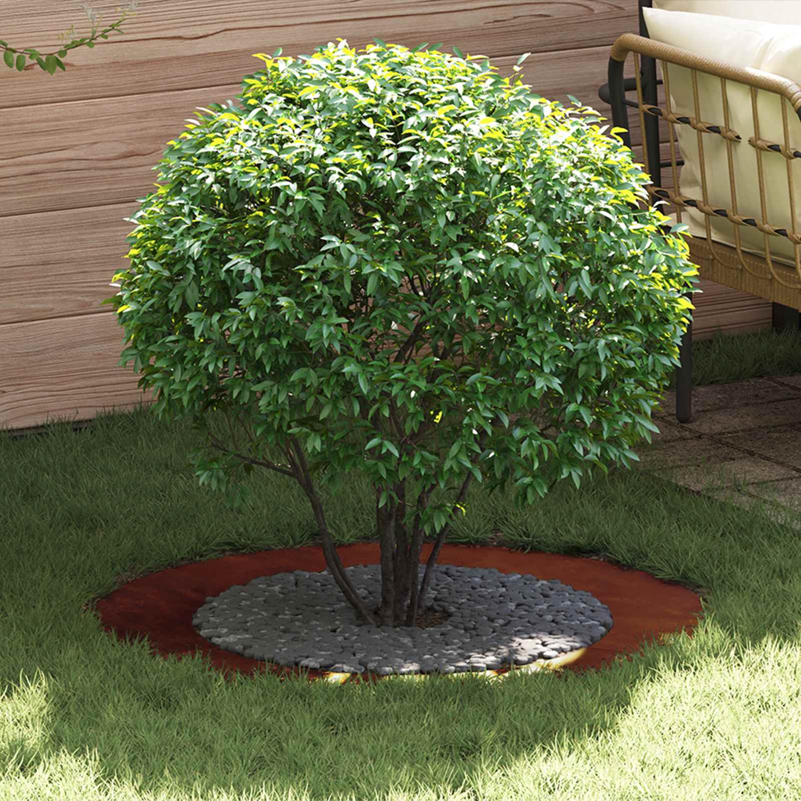 adatto per Anelli d'Albero Piatto 5 pz Ruggine Ø60/90 cm