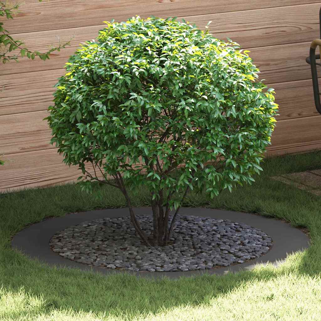 adatto per Anelli d'Albero Piatto 5 pz Nero Ø90/120 cm Acciaio