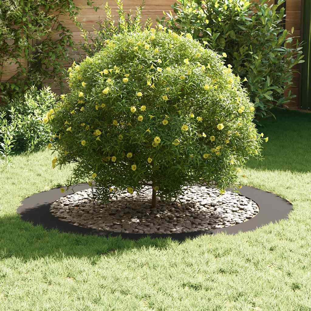 adatto per Anelli d'Albero Piatto 5 pz Nero Ø90/120 cm Acciaio
