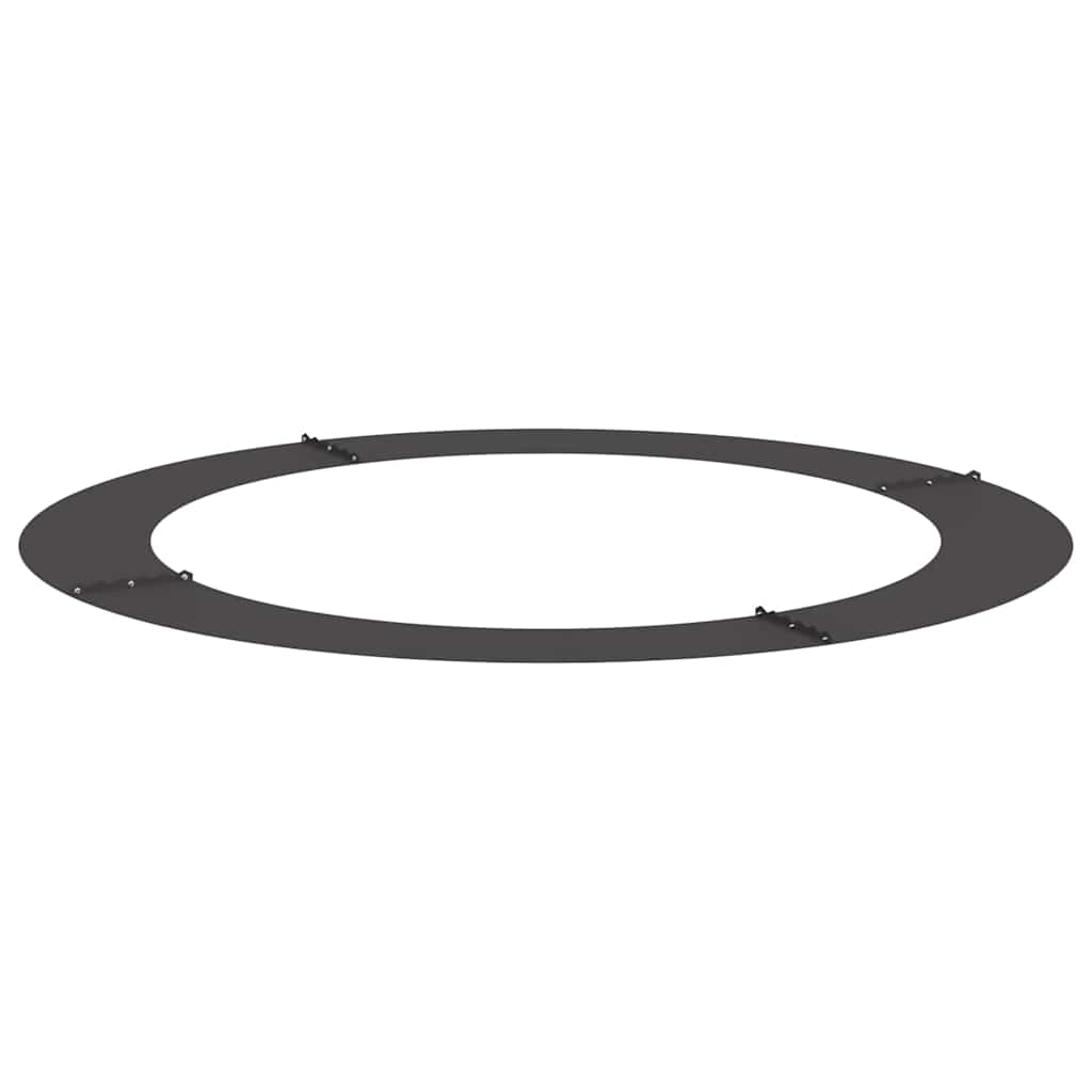adatto per Anelli d'Albero Piatto 5 pz Nero Ø90/120 cm Acciaio