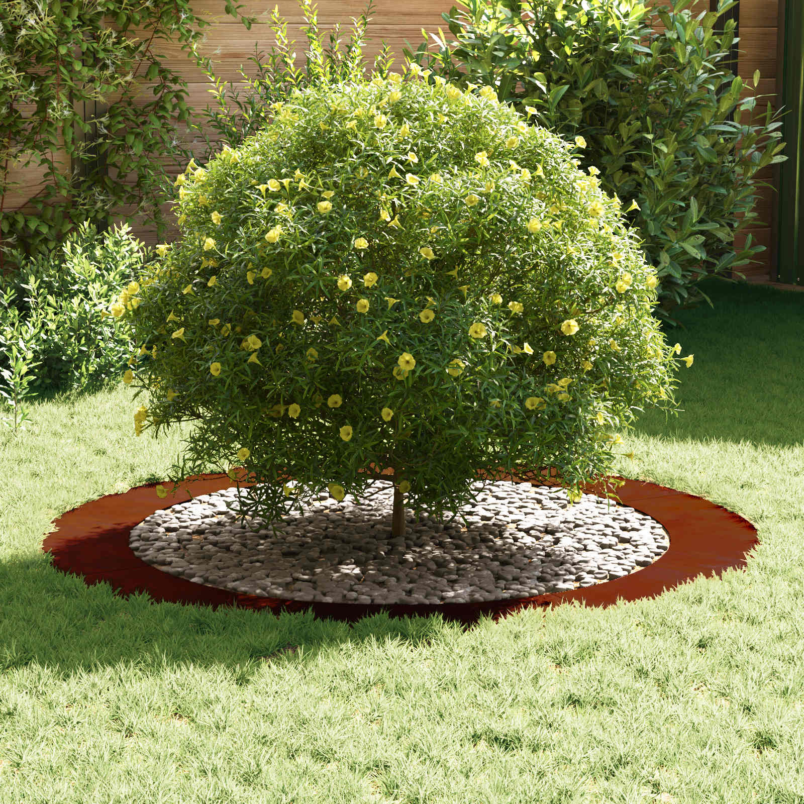 adatto per Anelli d'Albero Piatto 5 pz Ruggine Ø90/120 cm