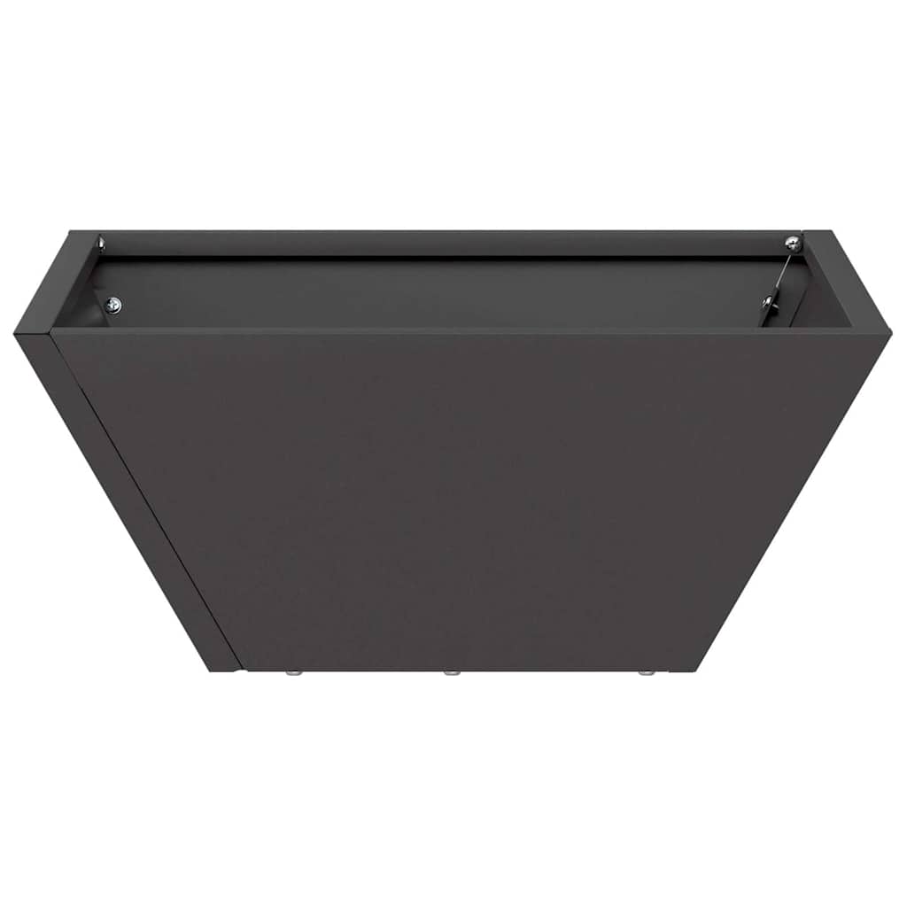 Vaso da giardino 5 pz Nero 35 x 35 x 15 cm