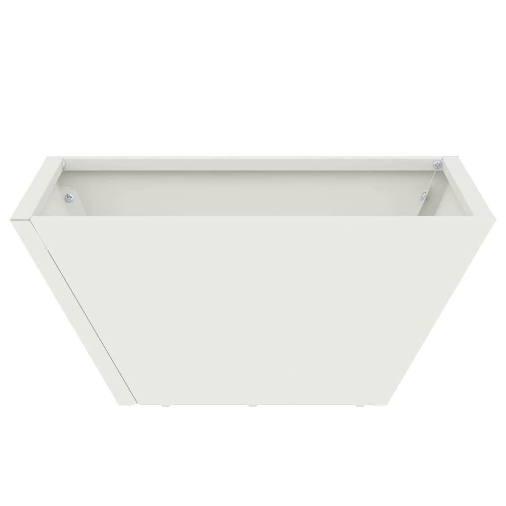 Vaso da giardino 5 pz Bianco 35 x 35 x 15 cm