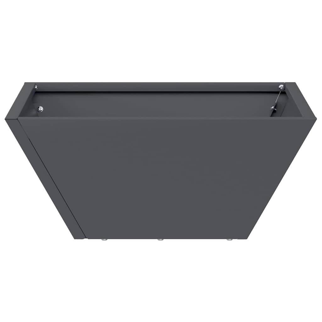 Vaso da giardino 5 pz Antracite 35 x 35 x 15 cm