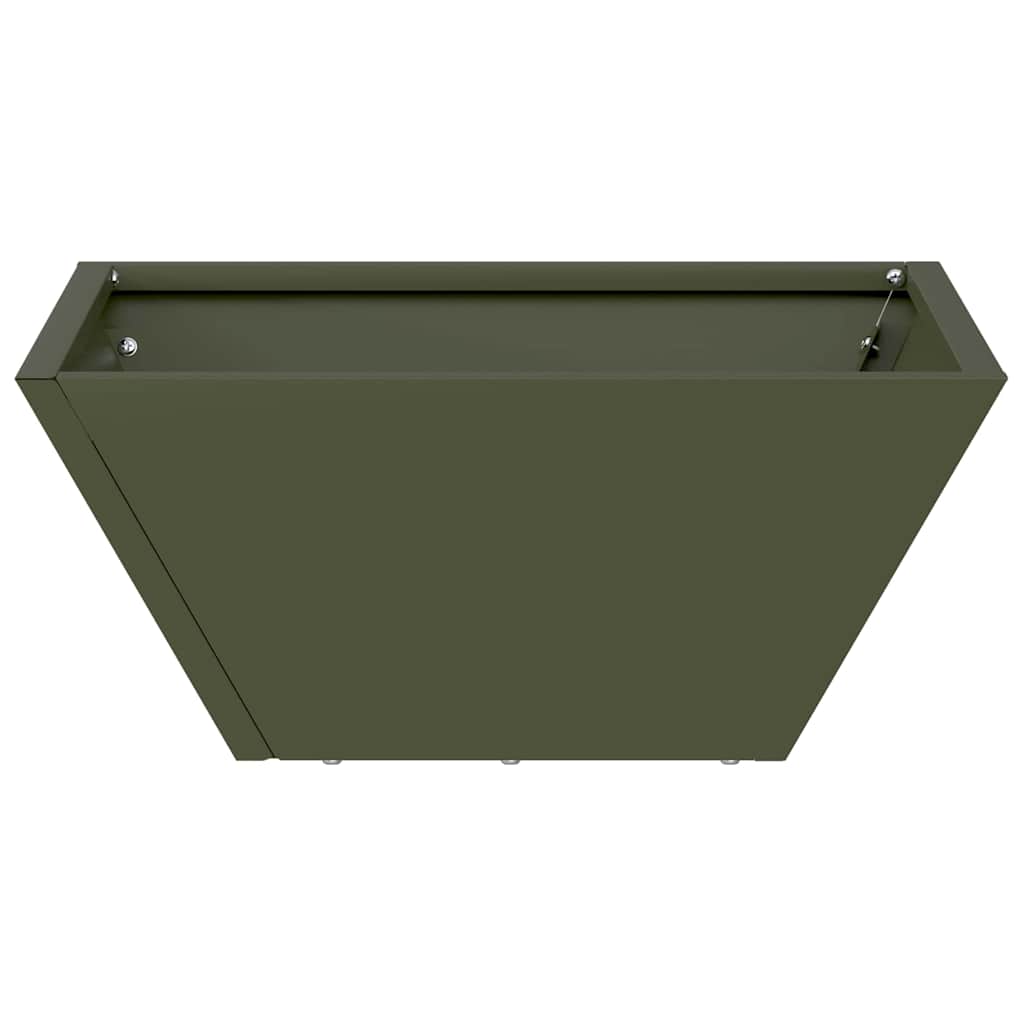 Vaso da giardino 5 pz Verde Oliva 35 x 35 x 15 cm