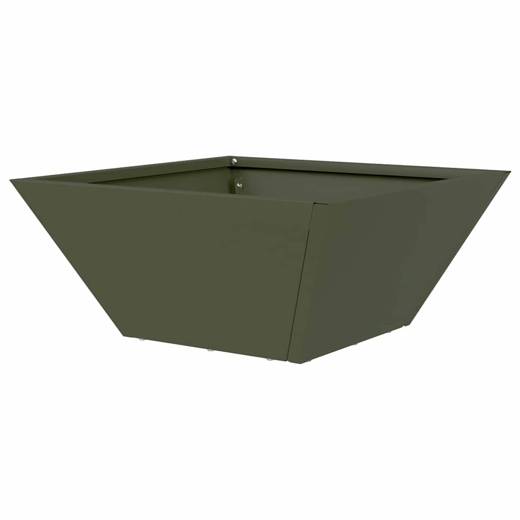 Vaso da giardino 5 pz Verde Oliva 35 x 35 x 15 cm