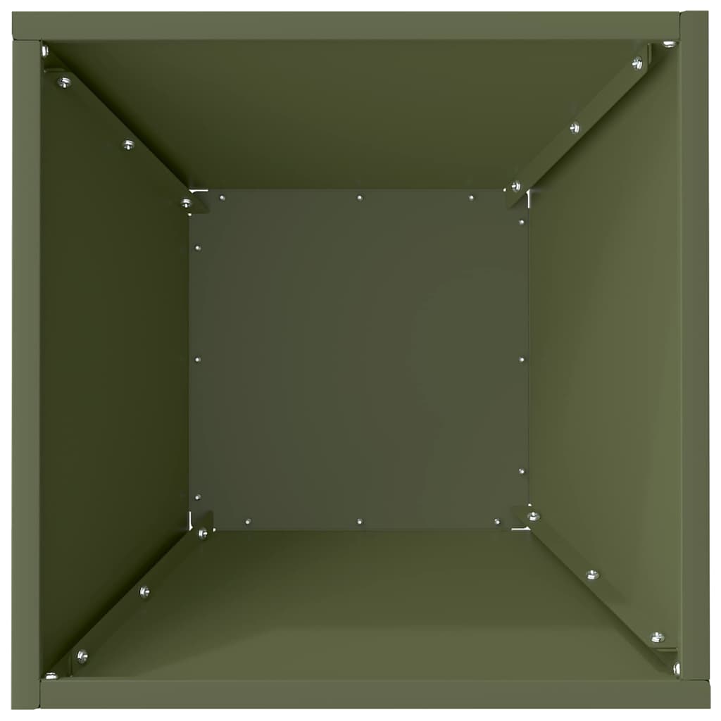 Vaso da giardino 5 pz Verde Oliva 35 x 35 x 15 cm