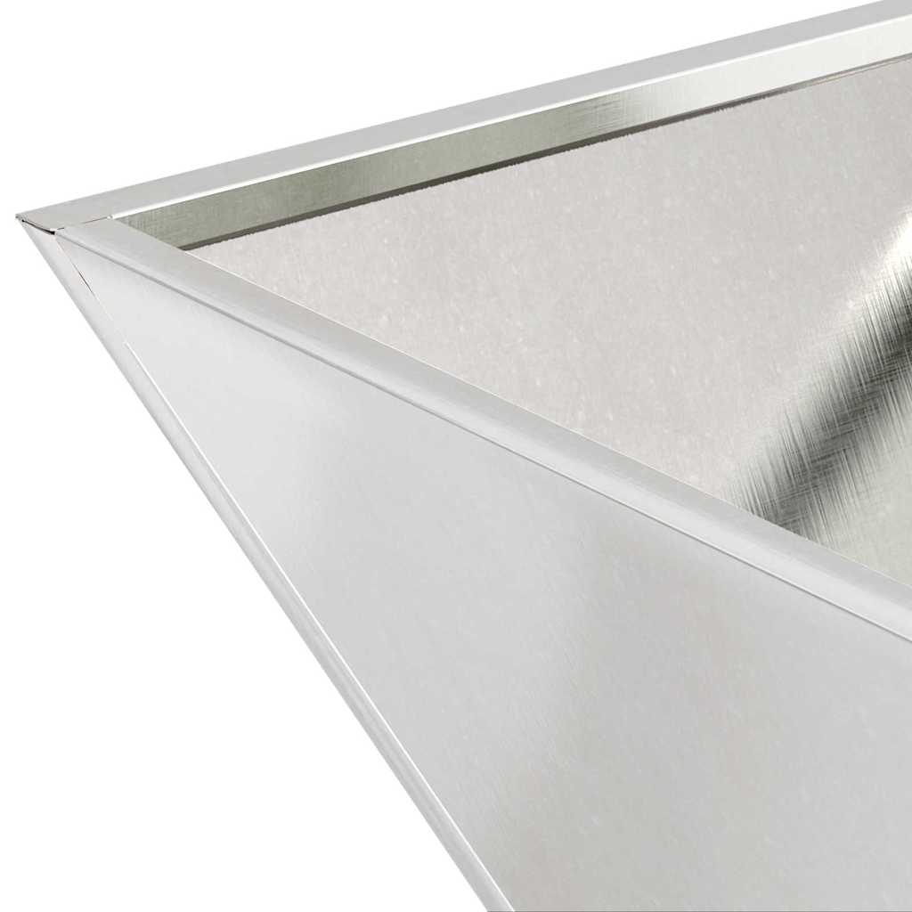 Vaso da giardino 5 pz Argento 35 x 35 x 15 cm Acciaio Inox