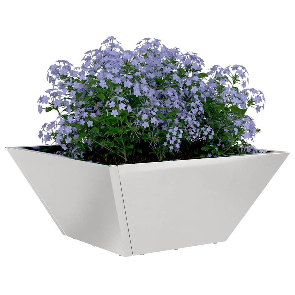 Vaso da giardino 5 pz Argento 35 x 35 x 15 cm Acciaio Inox