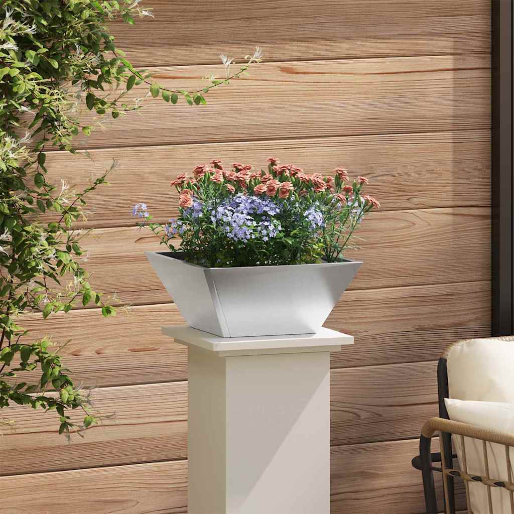 Vaso da giardino 5 pz Argento 35 x 35 x 15 cm Acciaio Inox