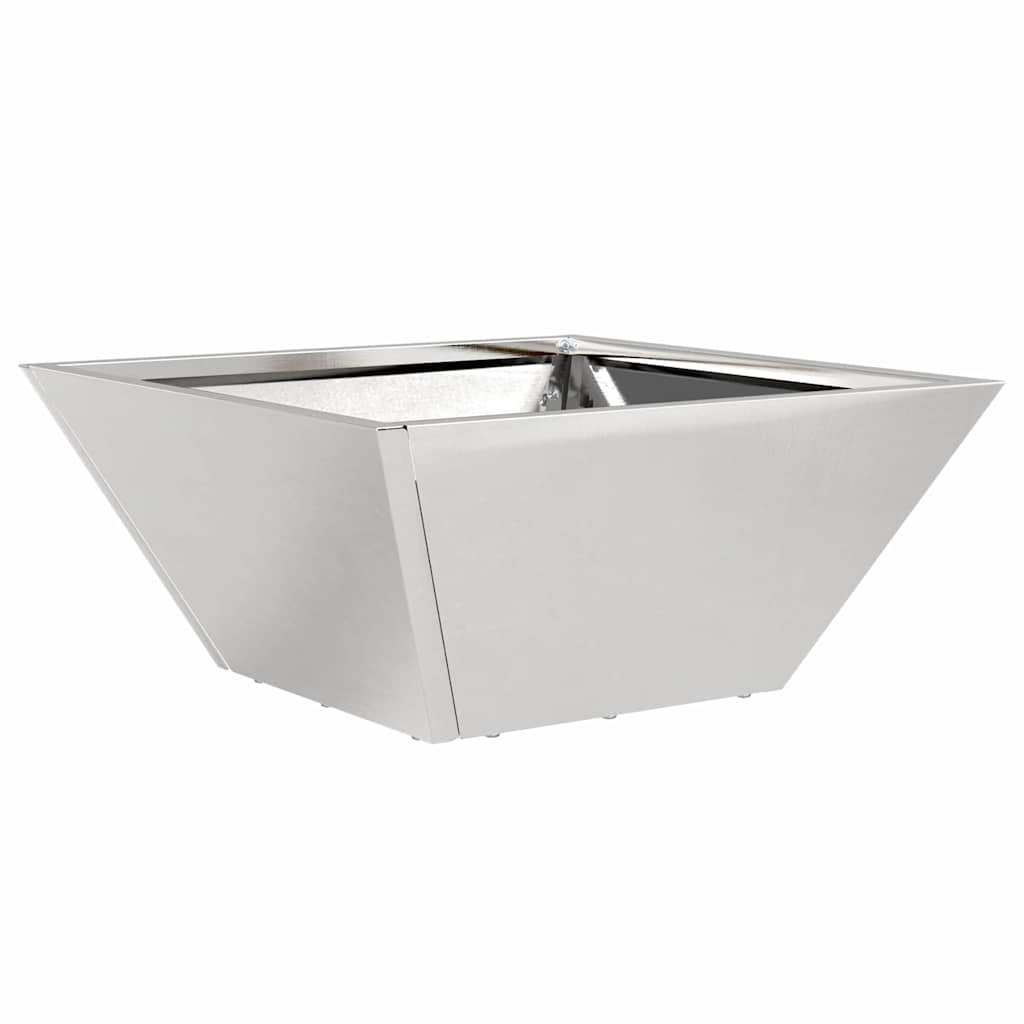 Vaso da giardino 5 pz Argento 35 x 35 x 15 cm Acciaio Inox