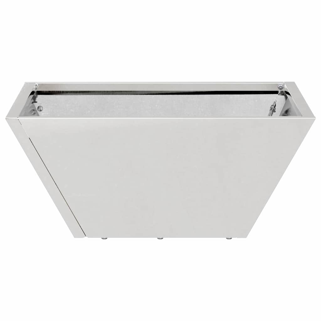 Vaso da giardino 5 pz Argento 35 x 35 x 15 cm Acciaio Inox