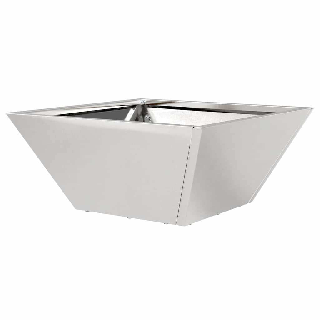Vaso da giardino 5 pz Argento 35 x 35 x 15 cm Acciaio Inox