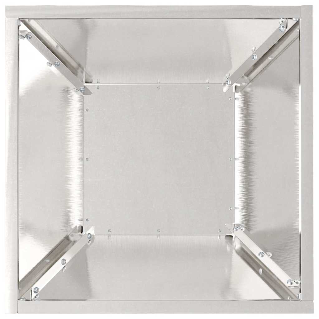 Vaso da giardino 5 pz Argento 35 x 35 x 15 cm Acciaio Inox