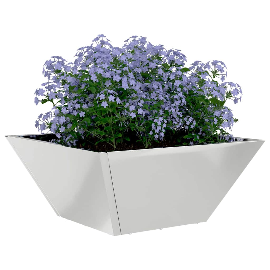Vaso da giardino Argento 35 x 35 x 15 cm Acciaio zincato