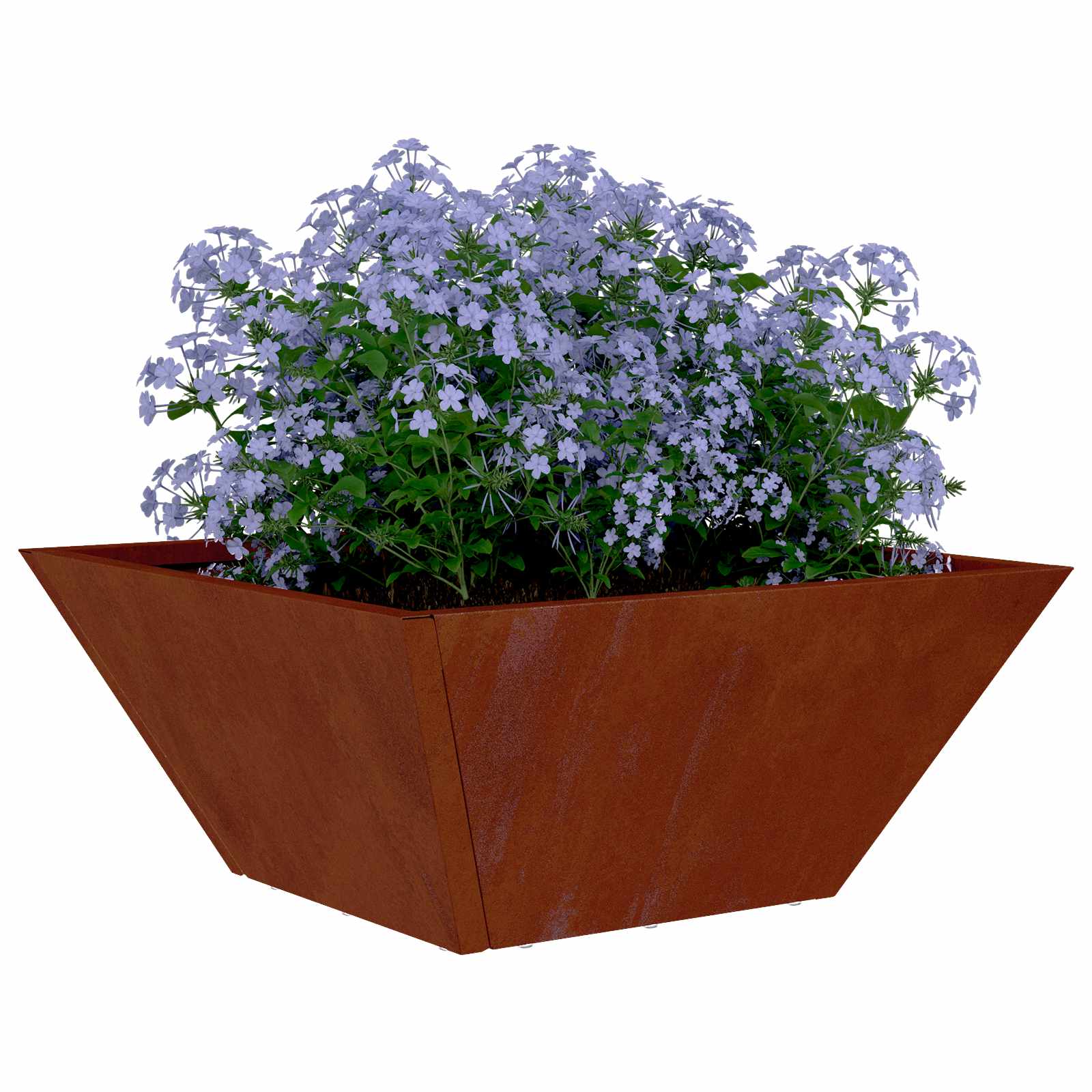 Vaso da giardino Ruggine 35 x 35 x 15 cm Acciaio Corten