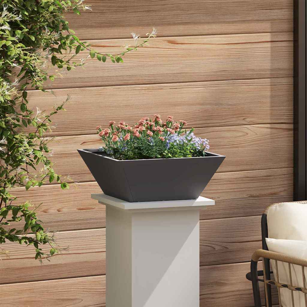 Vaso da giardino 5 pz Nero 40 x 40 x 15 cm