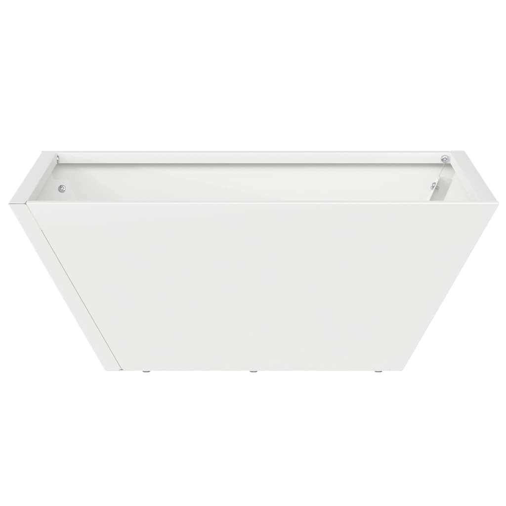 Vaso da giardino 5 pz Bianco 40 x 40 x 15 cm